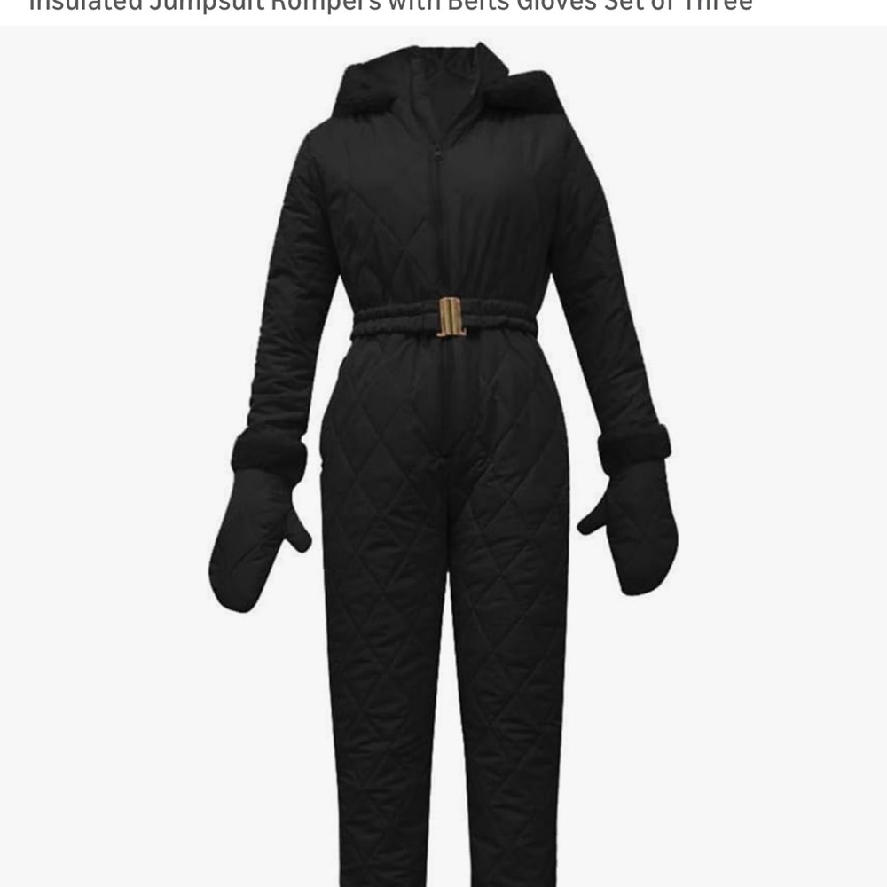 Quilted Hooded Puffer Coat with Faux Fur Trim - Black